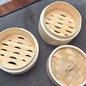 New Bamboo Steamer Basket,Traditional Dumpling Steamer